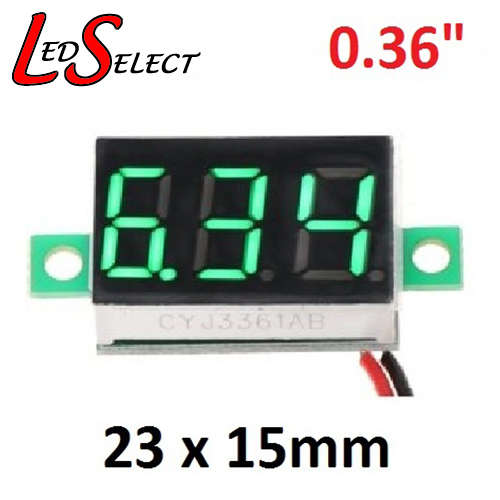 Voltmeter DC 4.5-30V Mini 3 Digit Display **LOCAL STOCK**