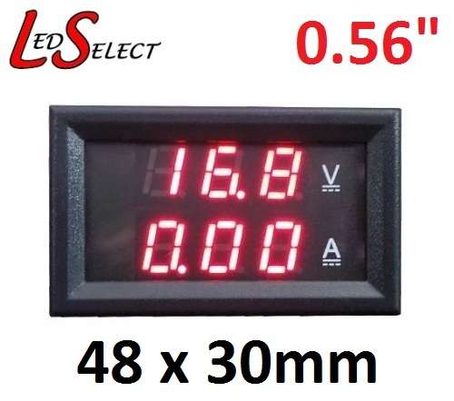 Voltmeter Ammeter DC 4.5-30V 50A 3 Digit Display **LOCAL STOCK**