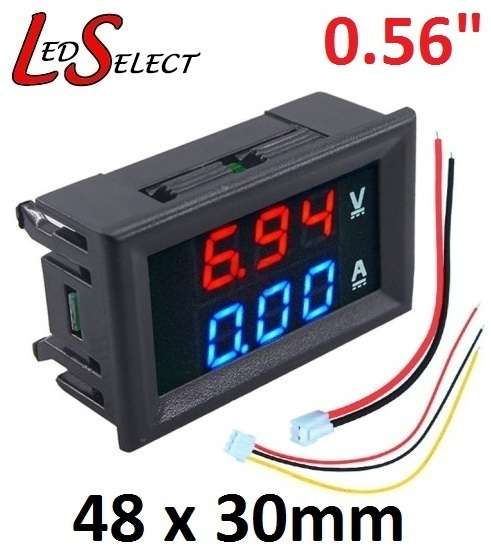 Voltmeter Ammeter DC 0-100V 10A 3 Digit Display **LOCAL STOCK**