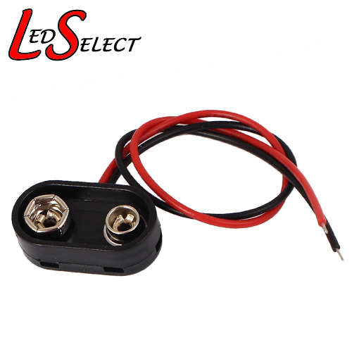 Battery 9V Hard Plastic Snap On Connector + Wire **LOCAL STOCK**