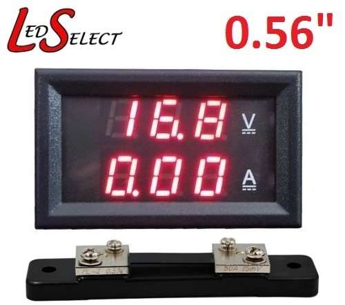 Voltmeter Amp Current Ammeter DC 4.5-30V 50A 3 Digit Display + Shunt (Broken leg) **LOCAL STOCK**