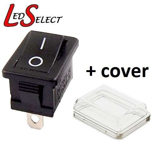 Switch Rocker Panel Button 3 PIN Black 250V 6A with Clear Cover **LOCAL STOCK**