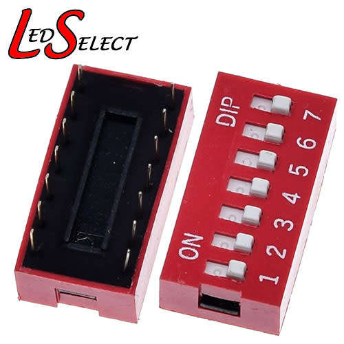 Switch DIP Slide PCB 7Way **LOCAL STOCK**