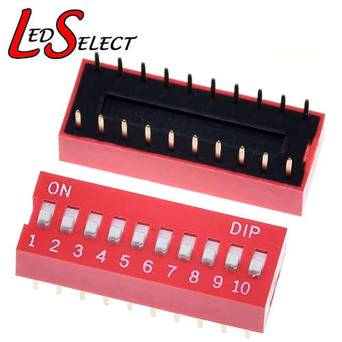 Switch DIP Slide PCB 10Way **LOCAL STOCK**