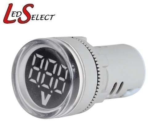 Voltmeter Voltage Meter Digital Display 22mm 220V AC (60-500V) White **LOCAL STOCK**