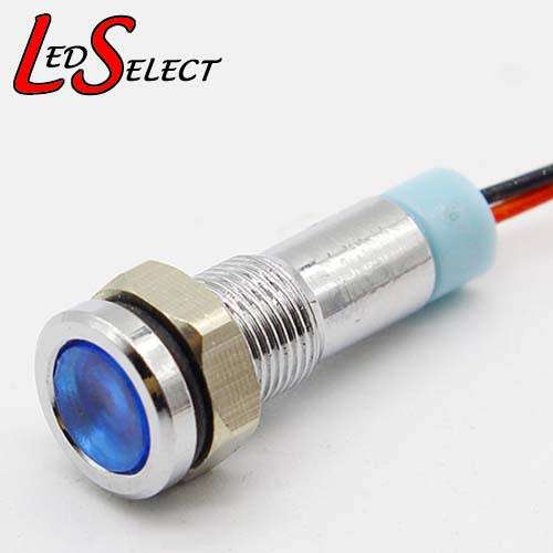 Light Led Signal Metal 6mm 12V Blue Waterproof **LOCAL STOCK**