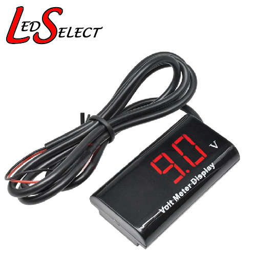 Voltmeter Voltage Meter Red DC 12V (8-18V) Flat Panel 3 Digit Display **LOCAL STOCK**