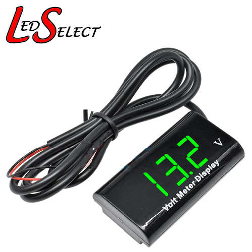 Voltmeter Voltage Meter Green DC 12V (8-18V) Flat Panel 3 Digit Display **LOCAL STOCK**