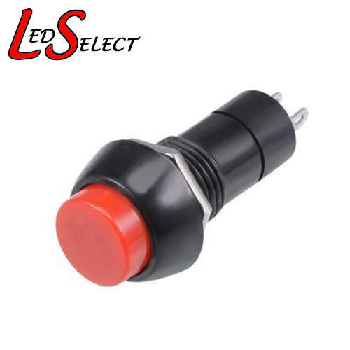 Switch Push Button Momentary 12mm Red **LOCAL STOCK**