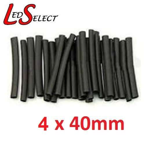 Heat Shrink 4mm Diameter 40mm Long Black **LOCAL STOCK**