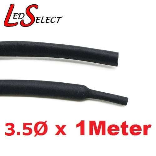 Heat Shrink 3.5mm Diameter 1mtr Long Black **LOCAL STOCK**