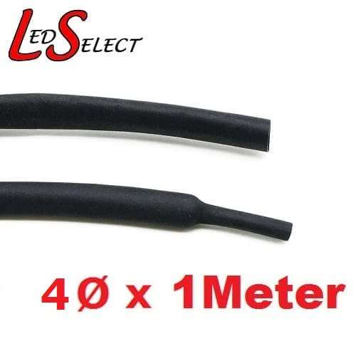 Heat Shrink 4mm Diameter 1mtr Long Black **LOCAL STOCK**