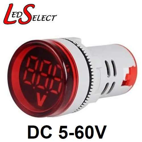 Voltmeter Voltage Meter Digital Display 22mm DC 5-60V Red **LOCAL STOCK**