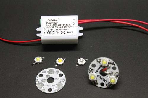 3W Mini Led Grow Light DIY KIT (3x1W Red Led 640nm )