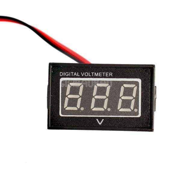 Voltmeter DC 2.5 to 30V (Red LED) Waterproof