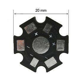 Aluminium Base Plate 1.5mm (Star Shape) Black for 1W, 3W or 5W Leds
