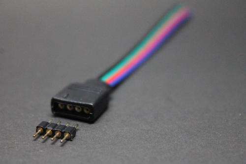 Connector RGB Led Strip 10mm (Female to Wire 100mm)