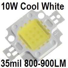 10W Led Cool White 6500K (9-12V/ 900mA) 900 Lumens