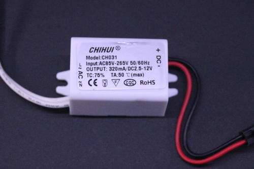 1W Led Driver for (1 -3) x1w led's (with shock proof cover)