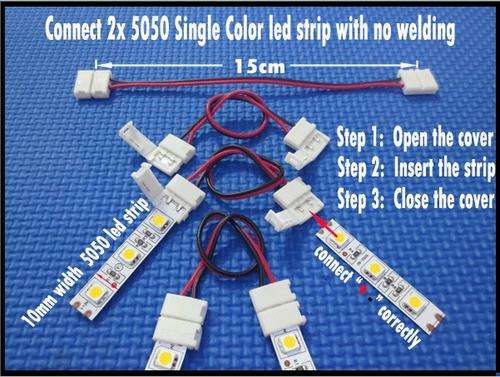 Led Strip Solderless Connector Double for 10mm 5050