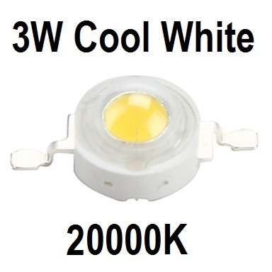 3W Led Cool White 20000K