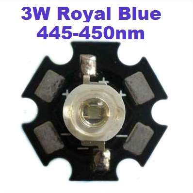 3W Led Royal Blue 445-450nm 3.5-3.8V 600mA on Aluminium Base