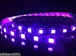 Led Strip Light Non-Waterproof 5050-60led/mtr-UV (Ultra Violet) 395-410nm