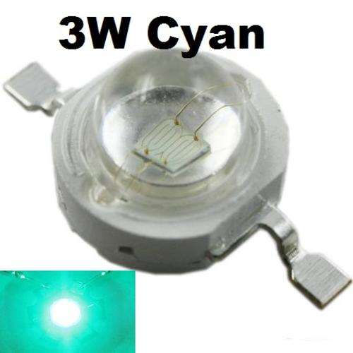 3W Led Cyan 490-495nm