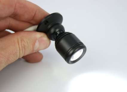 1W Led Black Cabinet Light