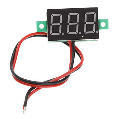 Voltmeter DC 2.5 to 30V 2 Wire (Red LED)