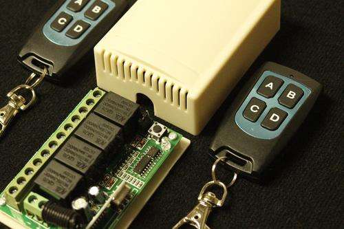Remote Control Relay Switch 4 channels DC 12V & 2 Remotes
