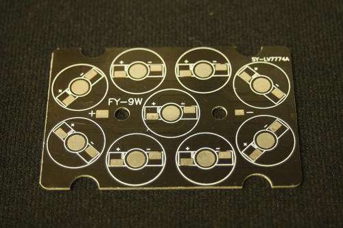 Aluminium Circuit Board for 9 Leds 88x59mm (1W, 3W or 5W leds) Aquarium Light **IN STOCK**