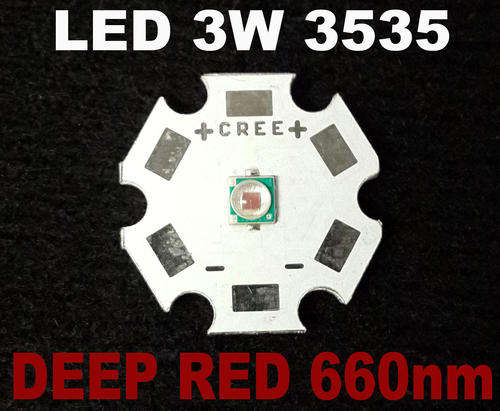 3W Led Deep Red 3535 Chip on Cree base 660nm **IN STOCK**