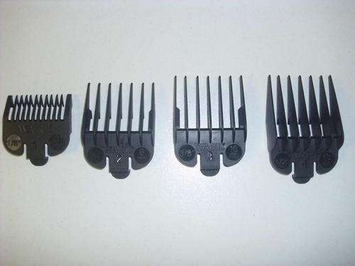 Wahl black clipper combs #1 to #4 - Free Postage