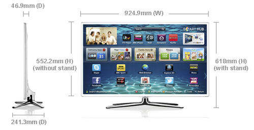 SAMSUNG 40" SMART Super Slim 3D LED TV