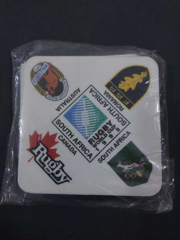 1995 RUGBY WORLD CUP COASTERS (Set of 4)