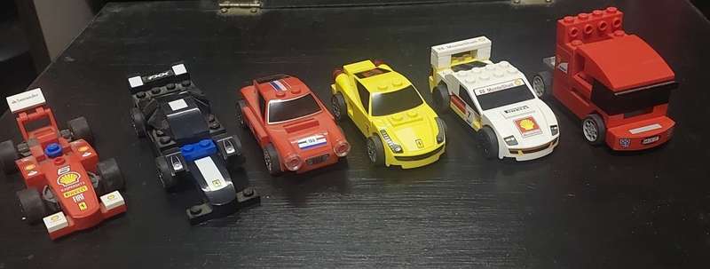 Lego Ferrari cars (set of 6)
