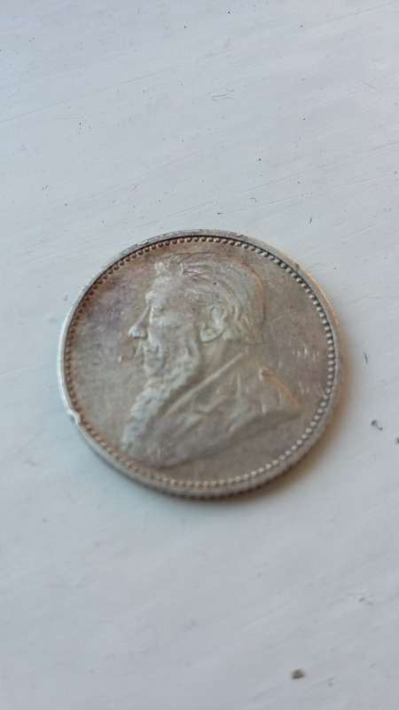 SCARCE!!! 1896 ZAR Sixpence coin