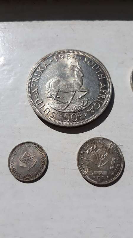 Complete set of 1964 RSA First Decimal coins! From 50c to half cent! R1 Start!
