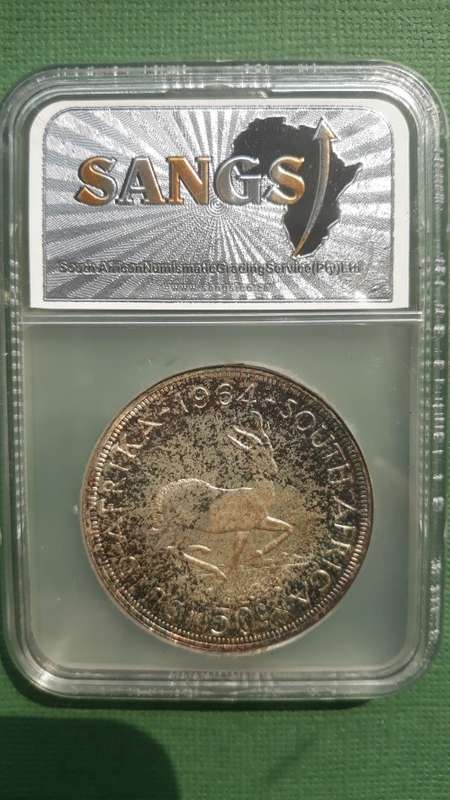 1964 RSA 50c Coin Proof SANGS PF63. Beautiful! R1 Start!