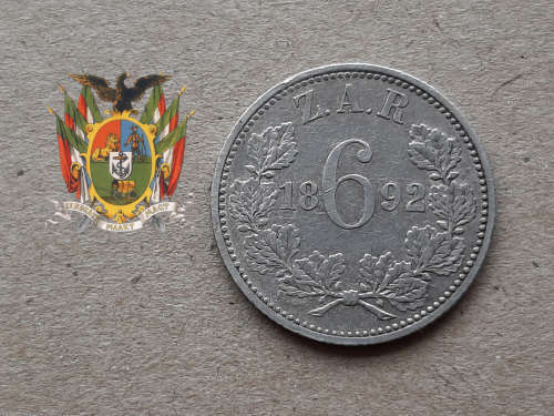 Paul Kruger ZAR: Set of Six 1892 coins! Half Crown to Penny! Year of first Issue!