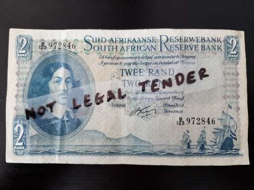Rissik RSA Two Rand (A/E) B Series Banknote!