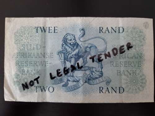 Rissik RSA Two Rand (A/E) B Series Banknote!