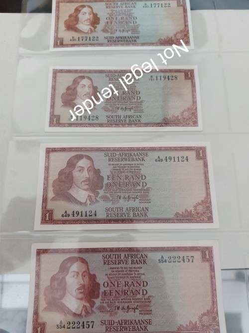 Super Sale! TW de Jongh RSA R1 Variety Notes (Both A & B Series incorporating E/A and A/E - 4 Notes)