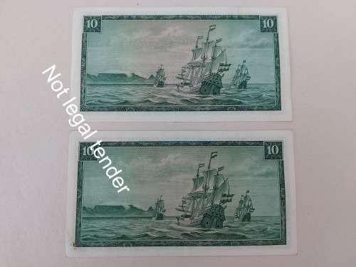 Super Sale! Set of Two TW de Jongh RSA R10 Notes: A/E & E/A!