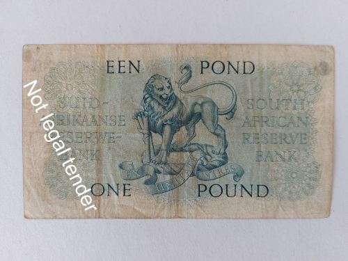 Super Sale! MH de Kock 1956 One Pound Note: E/A!