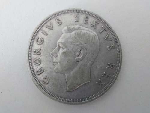 Super Sale! SA Union 1949 5 Shillings 80% Silver Coin!
