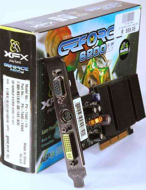 XFX GeForce 6200LE 512MB DDR2 TV DVI - AGP