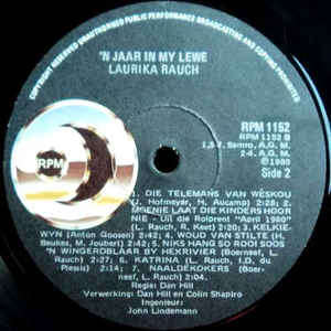 Laurika Rauch - 'N Jaar In My Lewe (LP, Album, Gat)