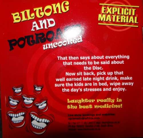 Biltong & Potroast 2 CD**Non Music Raw Comedy